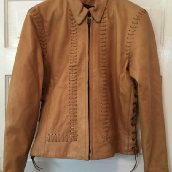 Sunriders Vintage Leather Jacket Tan Camel - Picture 1 of 8